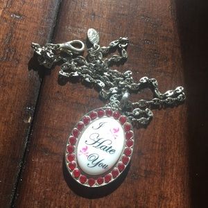 Tarina Tarantino I hate you necklace red/silver